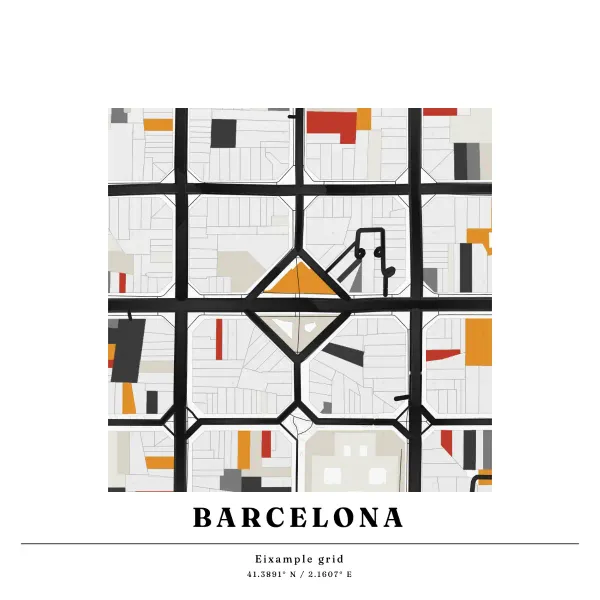 The mapalette “The Eixample grid”
