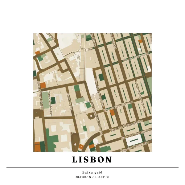 The mapalette “Lisbon’s Baixa”