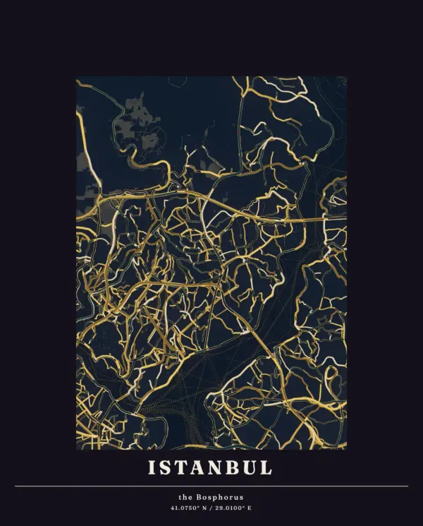 The mapalette “The Bosphorus, gilded”