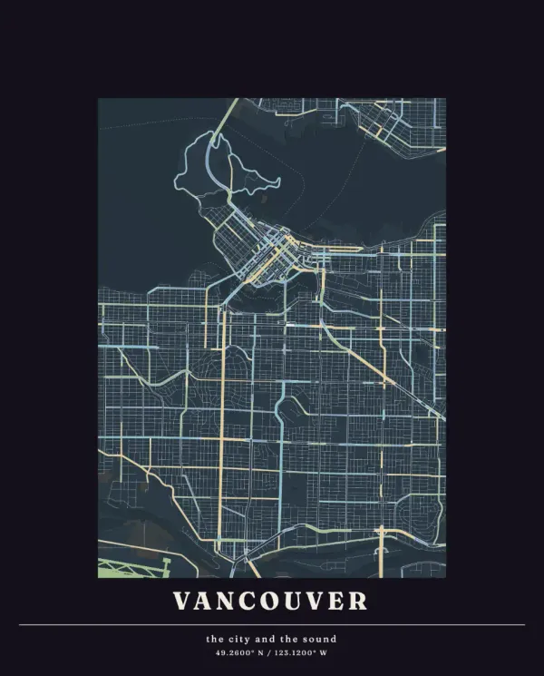 The mapalette “Vancouver, storm deck”