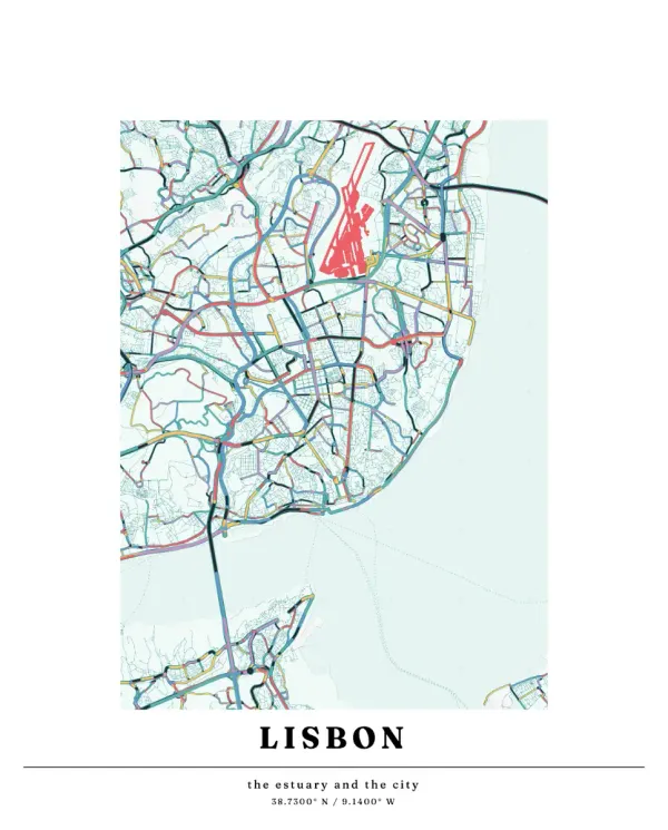 The mapalette “Lisbon in verdigris”