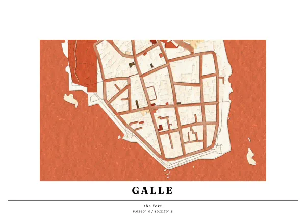 The mapalette “Galle Fort, pressed”