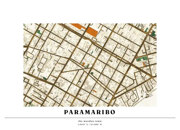 The mapalette “Paramaribo, pressed”
