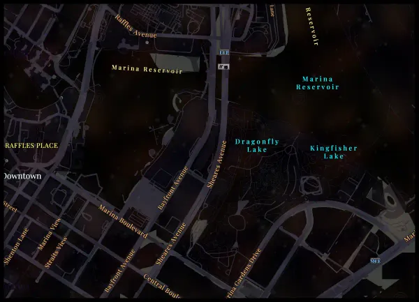 The mapalette “Marina Bay, lettered”