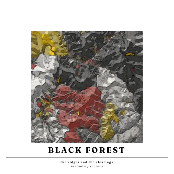 The mapalette “The Black Forest, hachured”