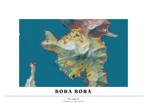 Preview of Bora Bora in relief