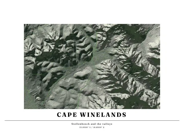The mapalette “The winelands, shaded”
