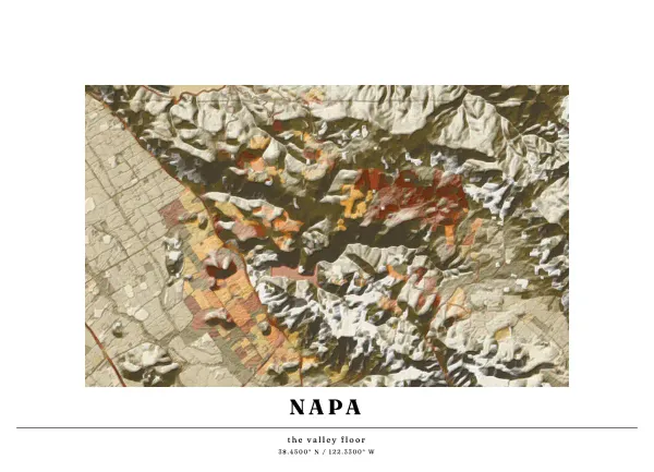 The mapalette “The Napa valley floor”