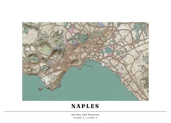The mapalette “Vesuvius in wash”