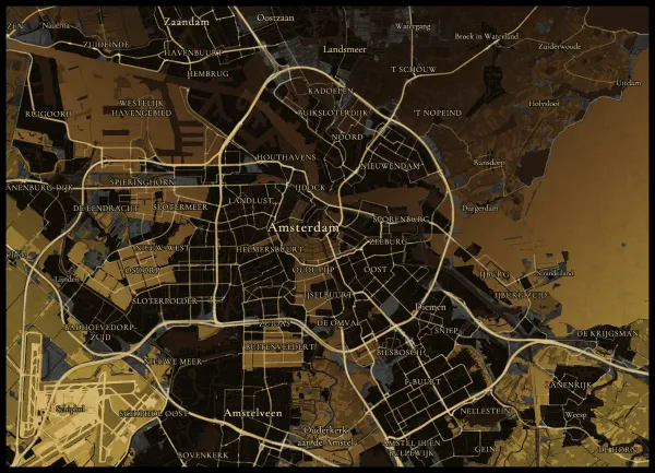 The mapalette “Rembrandt’s Amsterdam”