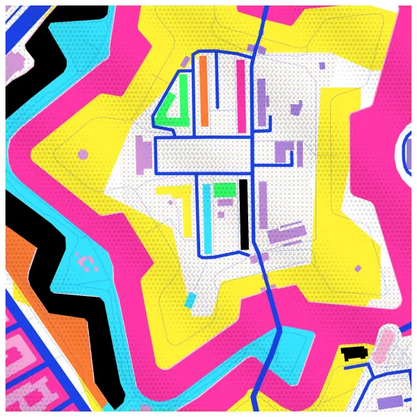 The mapalette “Kastellet, risograph”