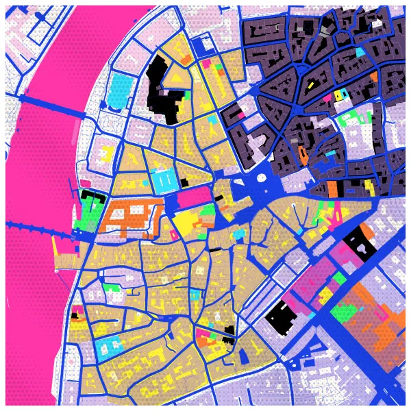 The mapalette “Prague, risograph”