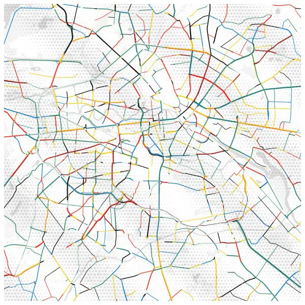 The mapalette “Basquiat, every road”