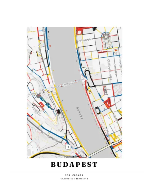 Preview of Budapest, streets inked