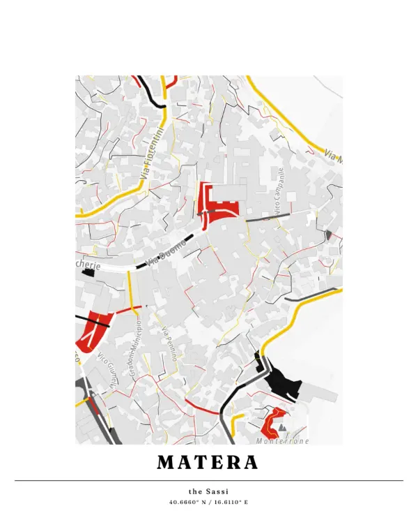 The mapalette “Matera, every stair”