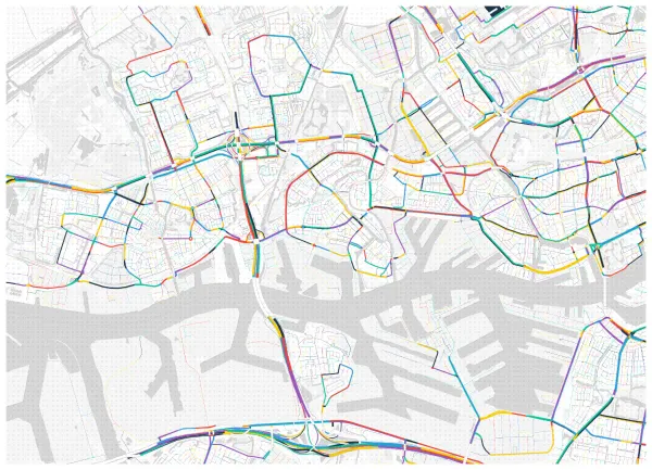 The mapalette “Rotterdam, every road”