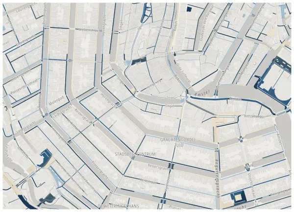 The mapalette “Amsterdam, streets in prussian”