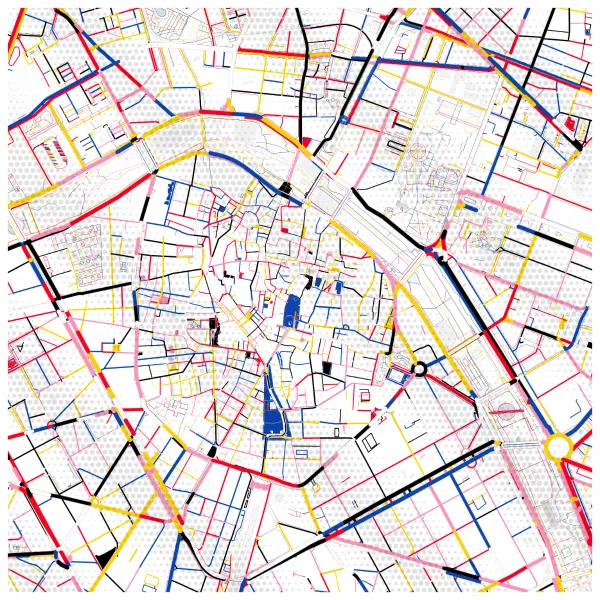 The mapalette “Lichtenstein, streets only”