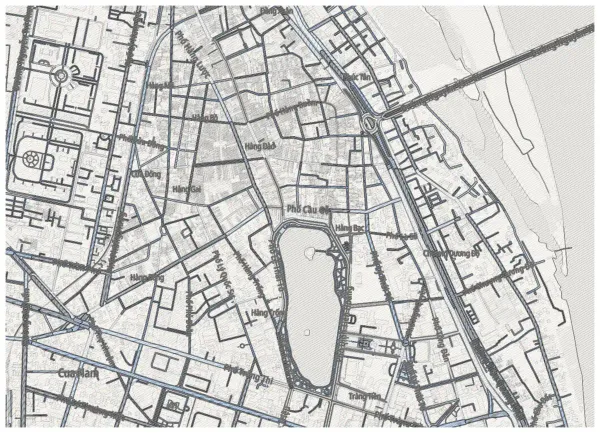 The mapalette “Hanoi, streets drawn”