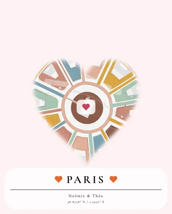 The mapalette “Paris, the long way round”