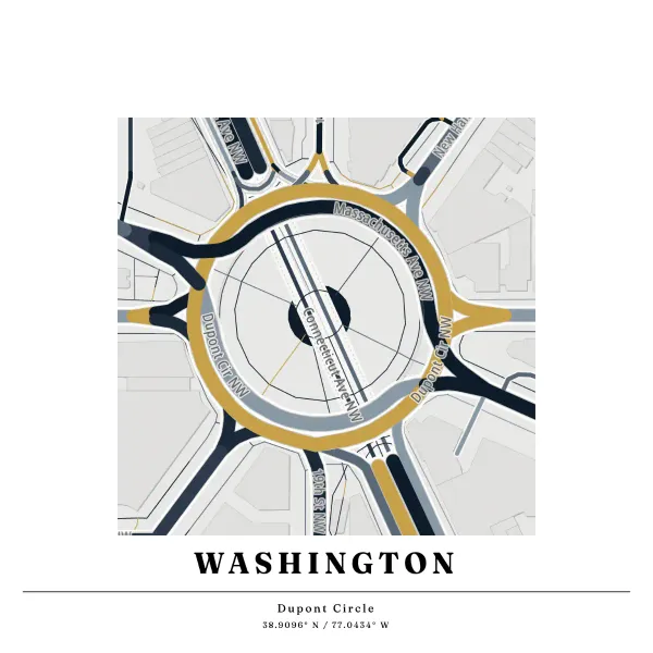 The mapalette “Dupont Circle, in streets”