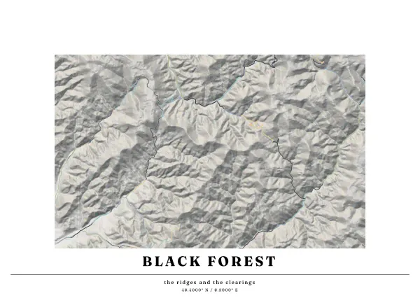 The mapalette “The Black Forest, roads on the ridges”
