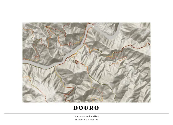 The mapalette “The Douro, roads on the terraces”