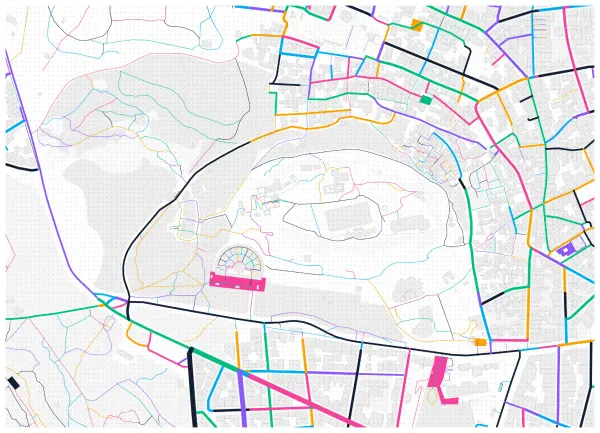 The mapalette “Tailwind, streets only”