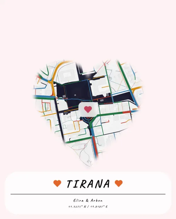 The mapalette “Tirana, the boulevard”