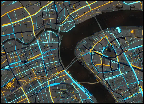 The mapalette “Shanghai, light cycles only”