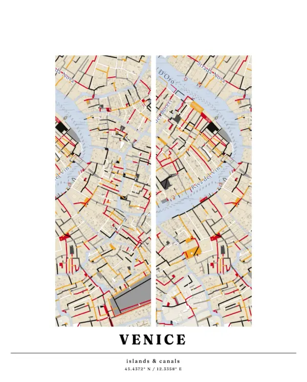 The mapalette “Venice, pen and ink”