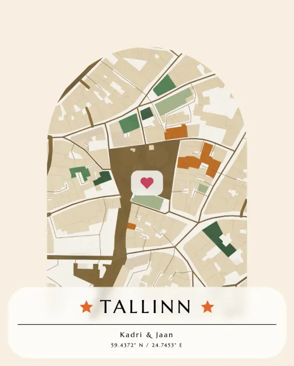 The mapalette “Tallinn, for two”