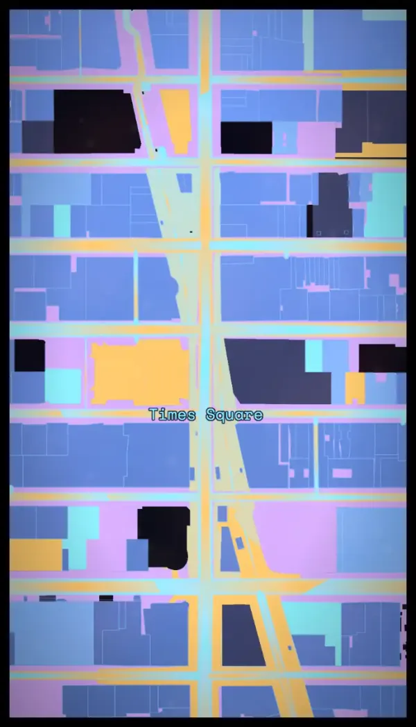 The mapalette “Times Square, midnight”