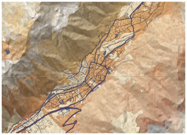 The mapalette “Turner in the Alps”
