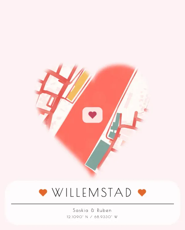 The mapalette “Willemstad, in colour”